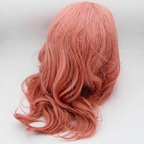 Lativ Long Wavy Wig for Women Pink Middle Part Lace Front Wigs Body Wave Synthet - Picture 2 of 3